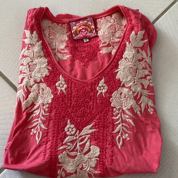 Johnny Was Camille Embroidered Knit Drape Top Size Small - Picture 2 of 8